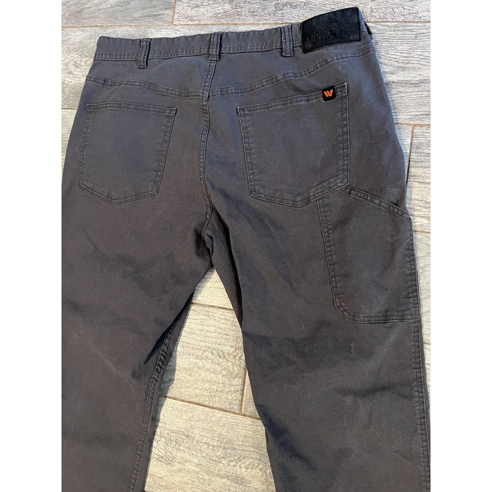 Eddie Bauer Canvas Utility Pants 38x32 Mens 38 x 32 Gray Stretch Workwear 0558 - Picture 4 of 11